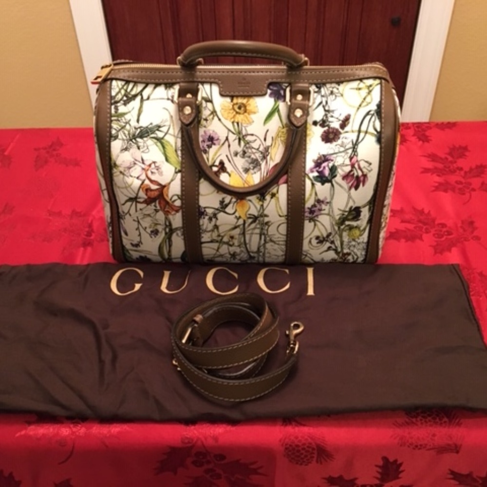 Authentic Gucci Flora Joy Boston Purse